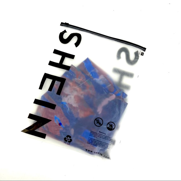 Small Blue Marble Print Lettuce Trim Mesh Dress - Picture 7 of 7